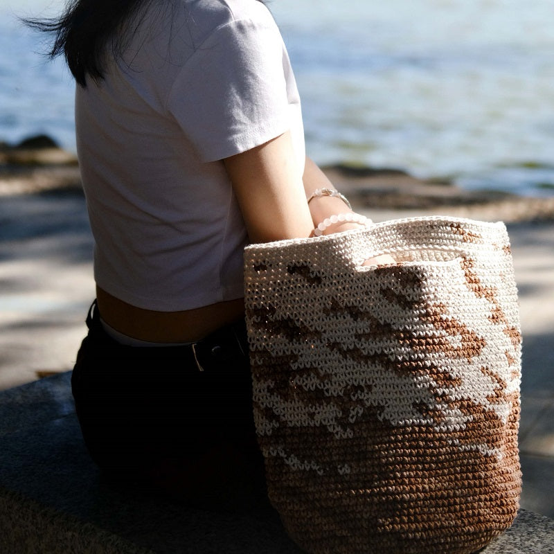 Brown Gradient Crochet Bag