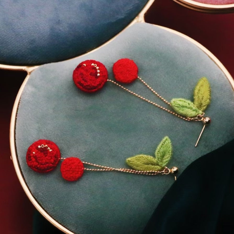 cherry dangle earrings