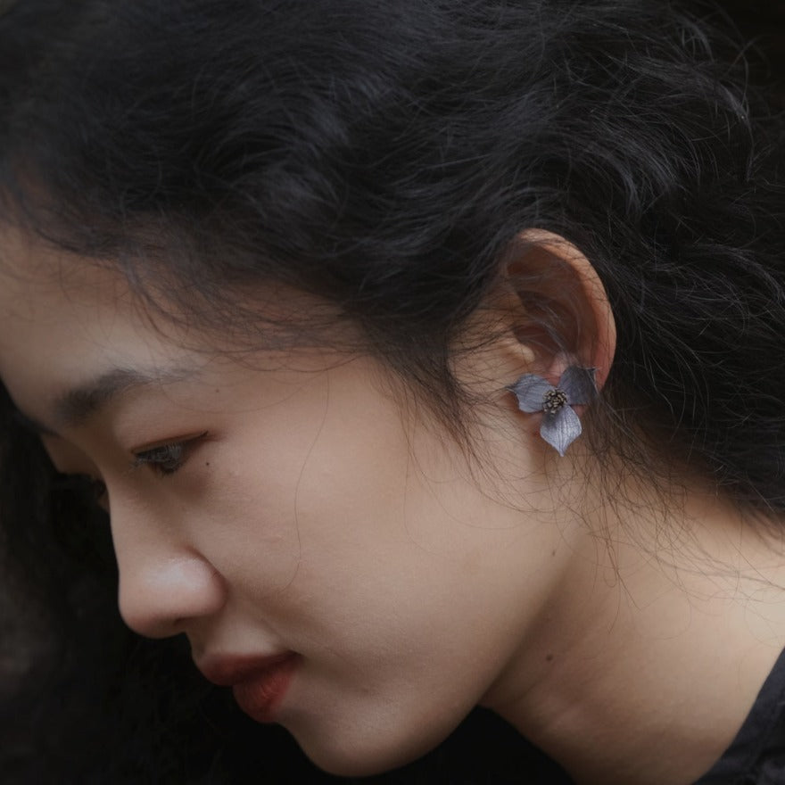 clematis earrings
