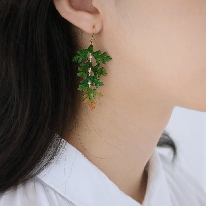 fern leaf earrings
