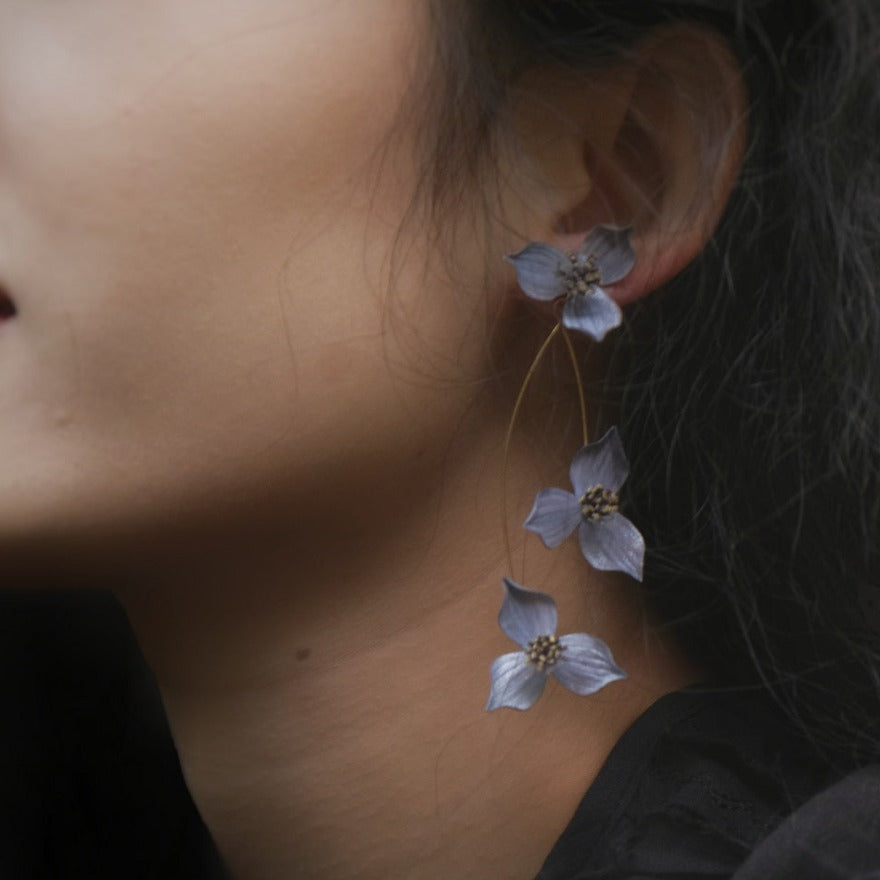handmade flower earrings